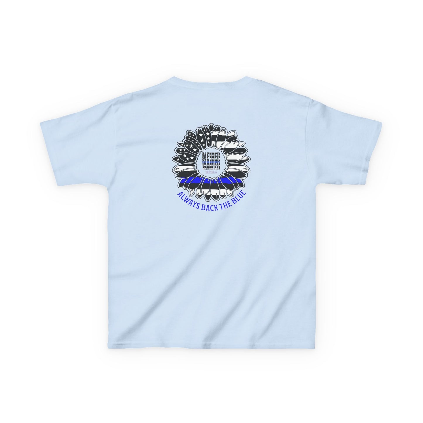 Never Waver Always Back The Blue   Kids Heavy Cotton™ Tee