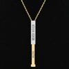 Never Waver Hidden Message Sliding Bar Necklace — Engraved "Never Waver"|"Believe"