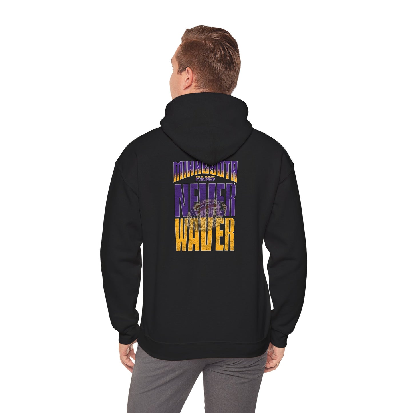 Minnesota Fans Never Waver w Leopard Football Unisex Heavy Blend™ Hoodie