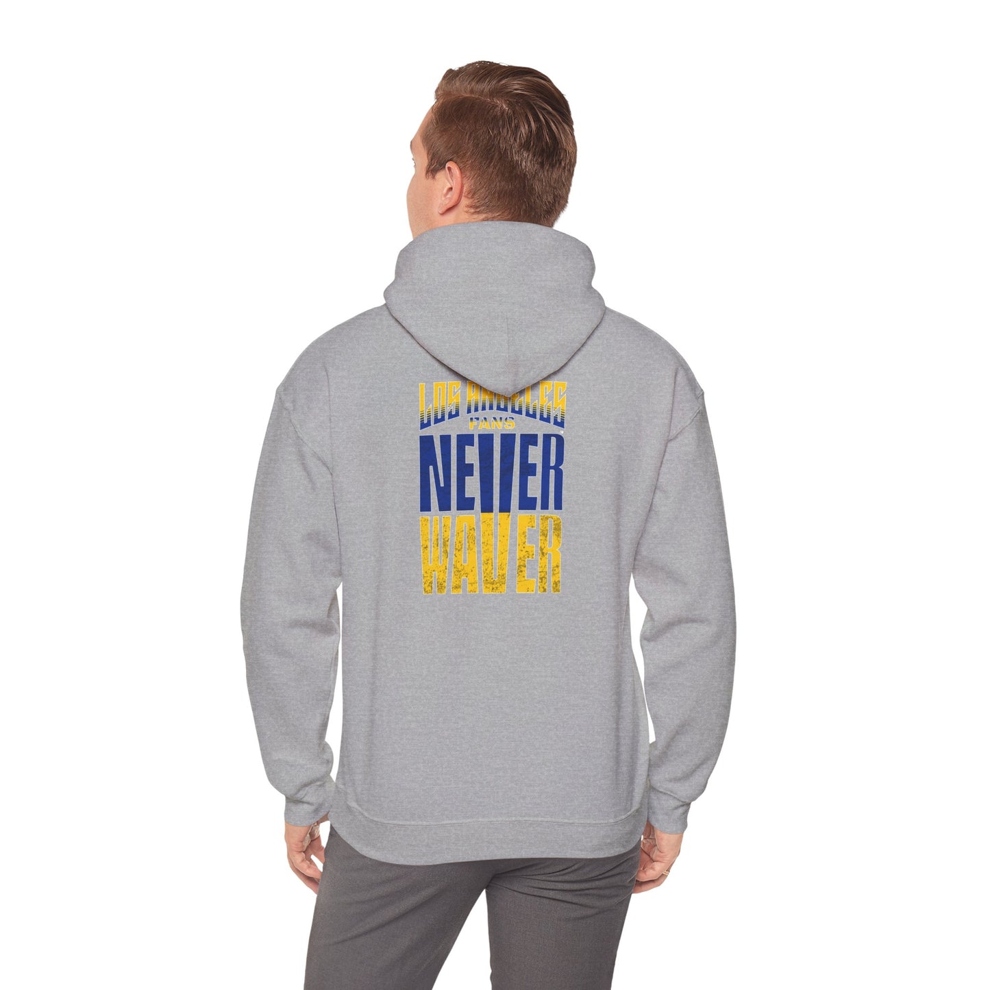 Inspired Unisex Heavy Blend™ Hooded Sweatshirt -Los Angeles Fans NEVER WAVER Graphic