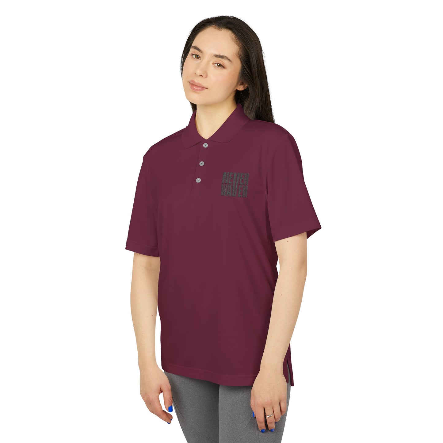Never Waver Embroidered adidas Unisex Performance Polo