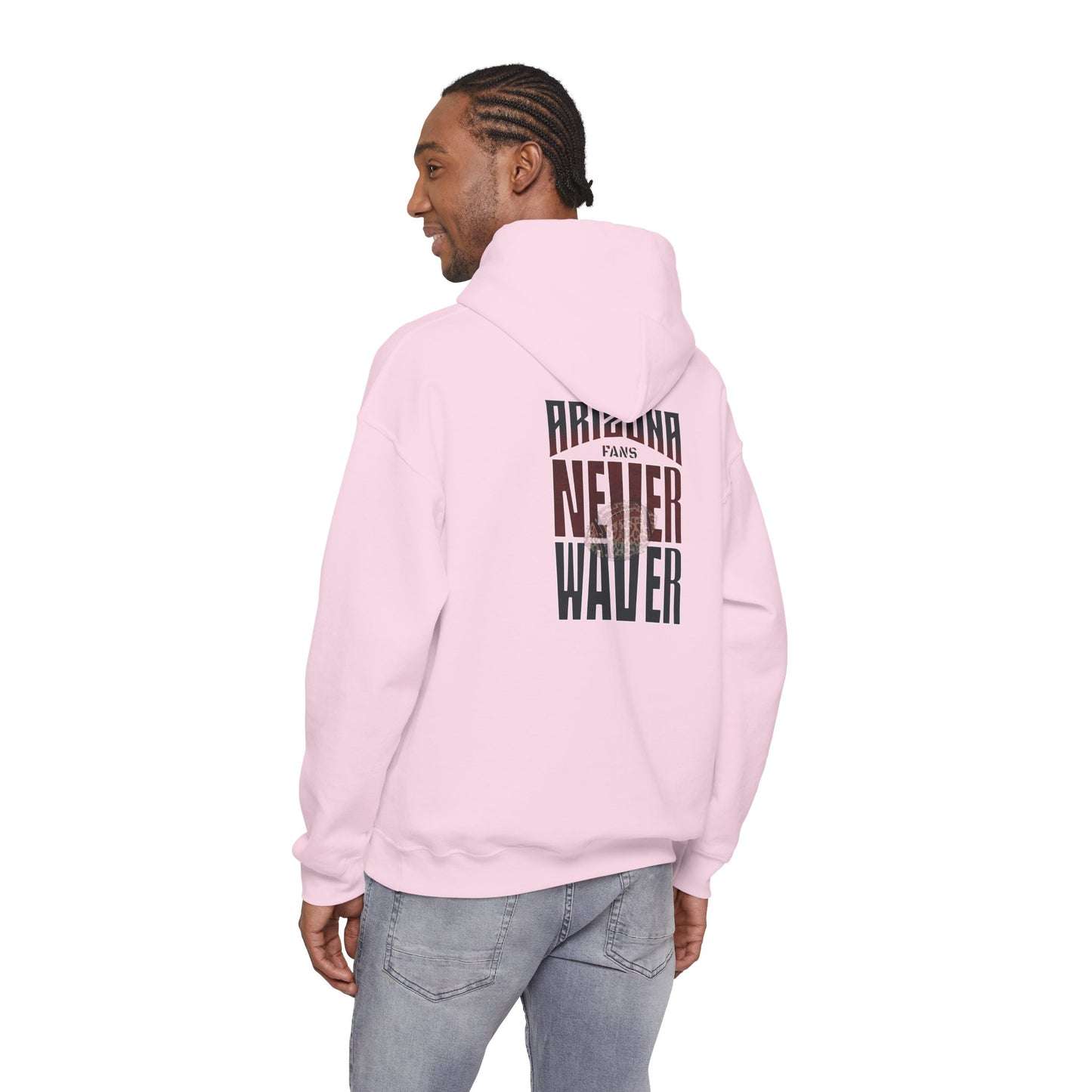 Arizona Fans Never Waver Design | Casual Comfort for Fans | Unisex Heavy Blend Hoodie