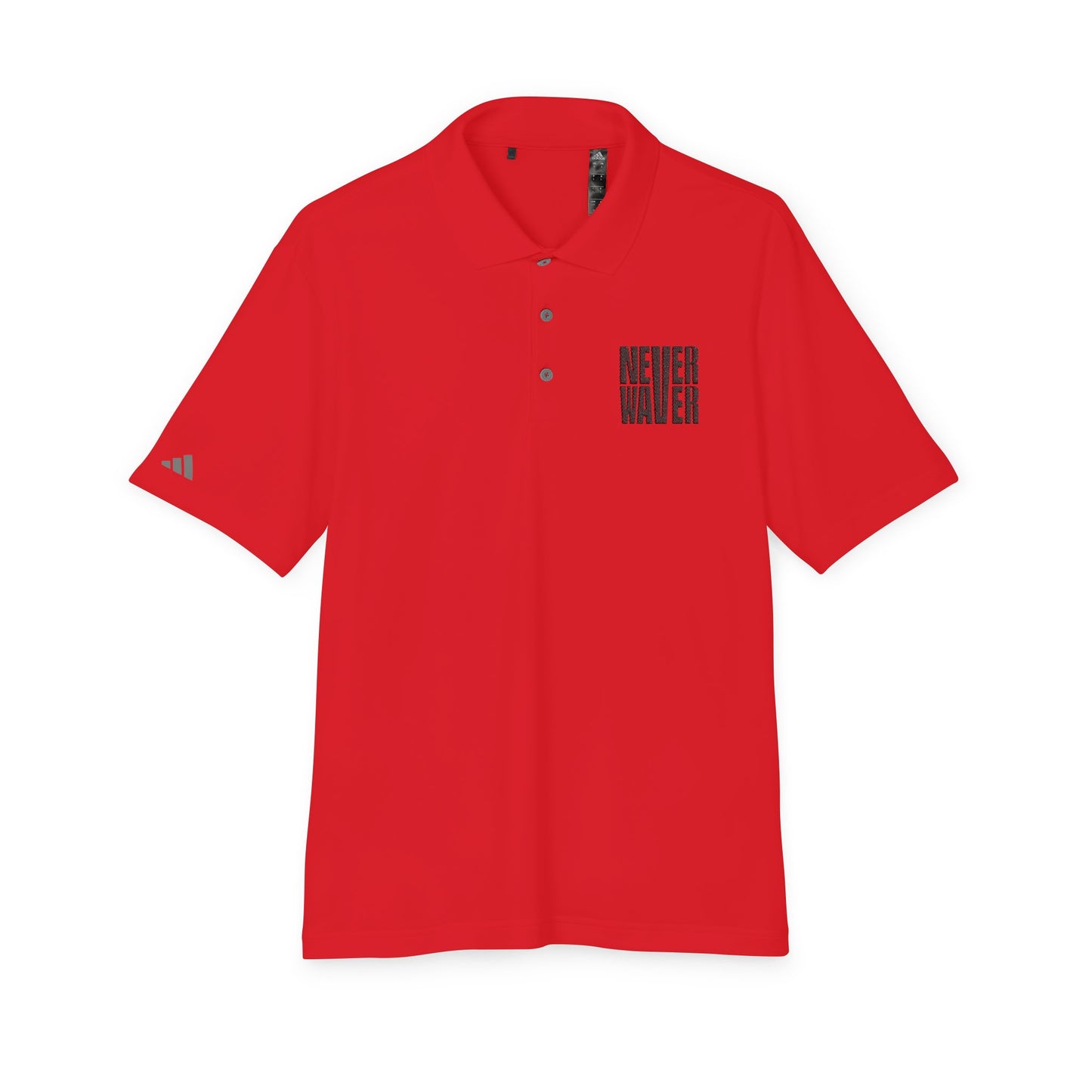 Never Waver Embroidered adidas Unisex Performance Polo