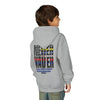 Never Waver Always Back Our First Responders Vintage-Inspired Youth Hoodie with American Flag Design