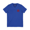 Never Waver Just A Mom Trying Not to Raise A&&holes V-Neck Tee for Moms - Patriotic Short Sleeve Shirt