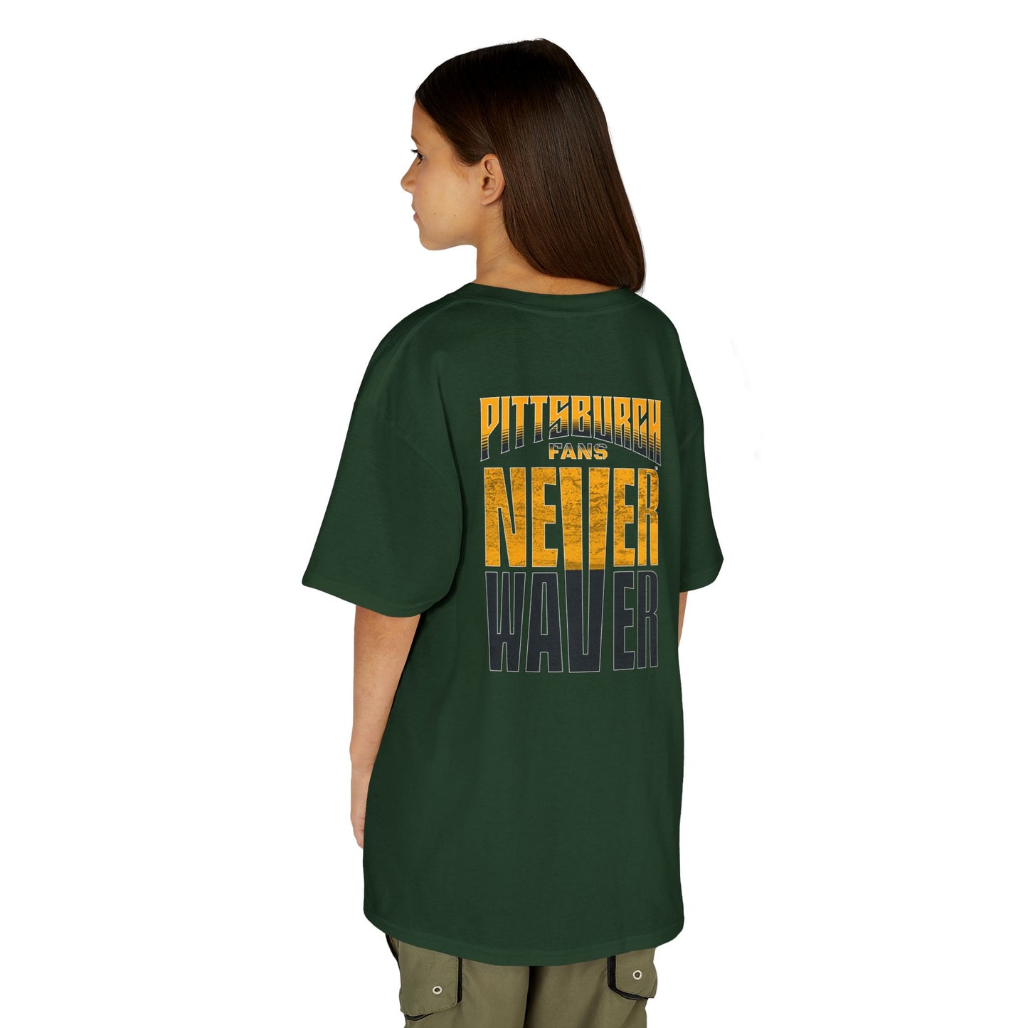 Pittsburgh Fans Never Waver Kids Heavy Cotton™ Tee