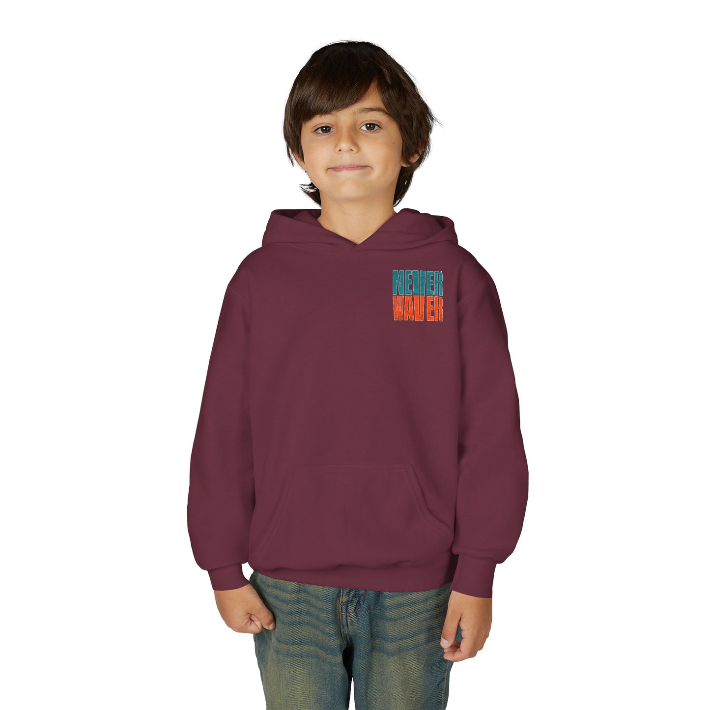Miami Fans Never Waver Youth Heavy Blend Hooded Sweatshirt