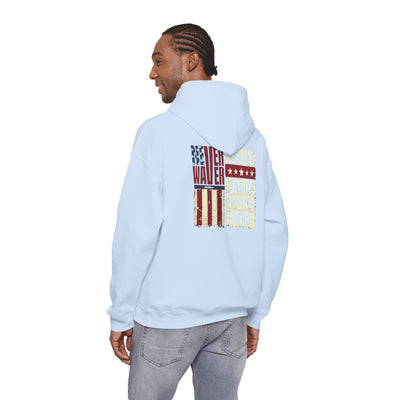 Never Waver Husband Daddy Protector Hero Unisex Heavy Blend™ Hooded Sweatshirt