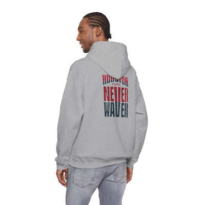 'Never Waver Houston Fans' Inspirational Hoodie for FansUnisex Heavy Blend™ Hooded Sweatshirt -