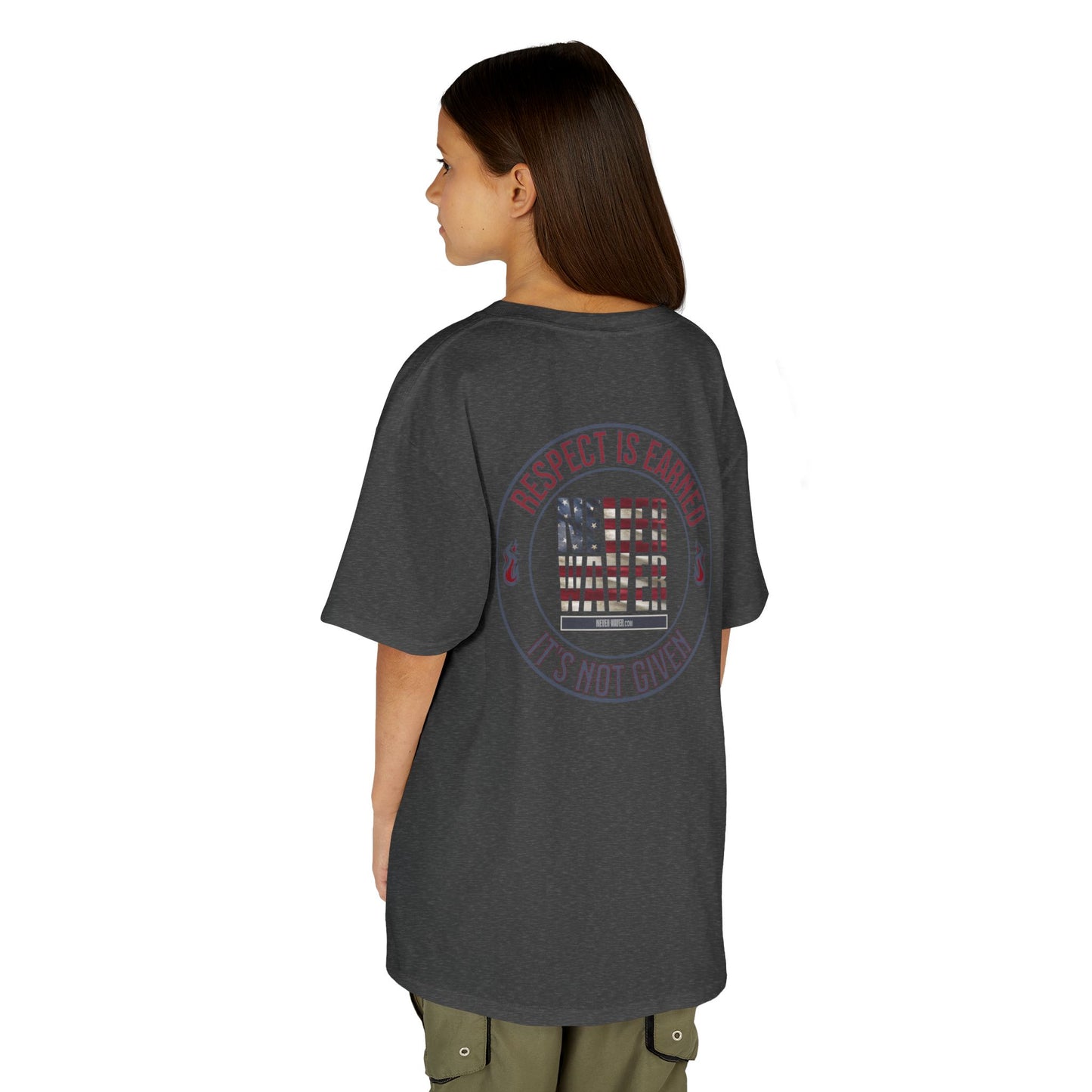Respect is Earned Never Waver It's Not Given -  Kids Heavy Cotton™ Tee  Stylish, Comfortable Everyday Wear