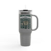 New York Fans Never Waver W-Leopard Football Insulated Travel Mug, 40oz