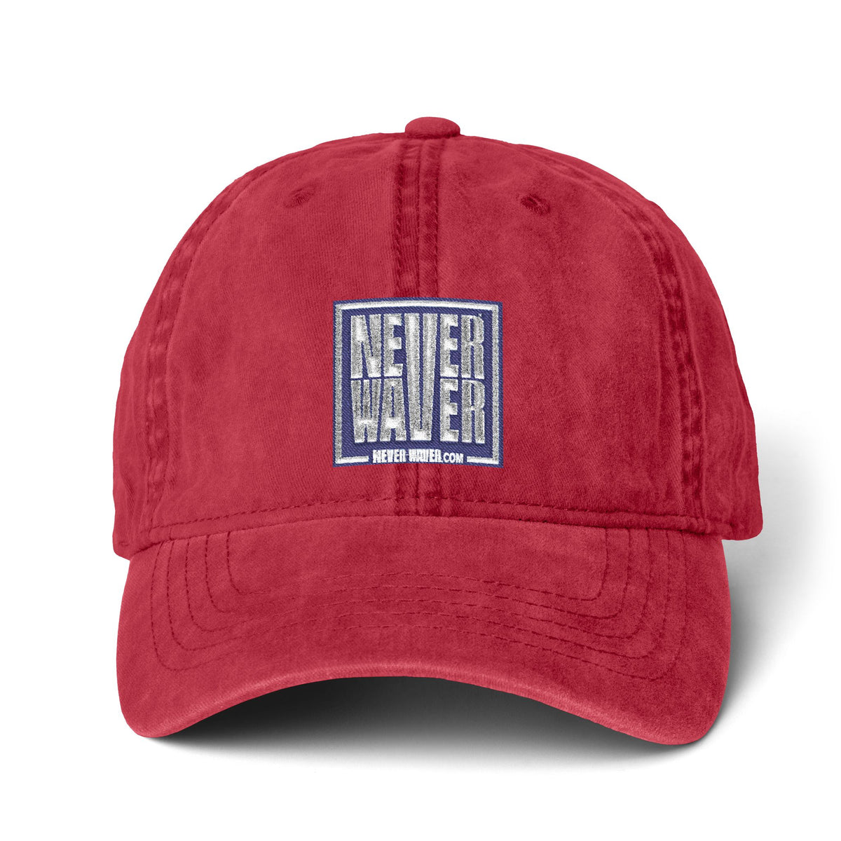 Never Waver  Women's Pigment-Dyed Cap with Fashion Undervisor (Embroidery)