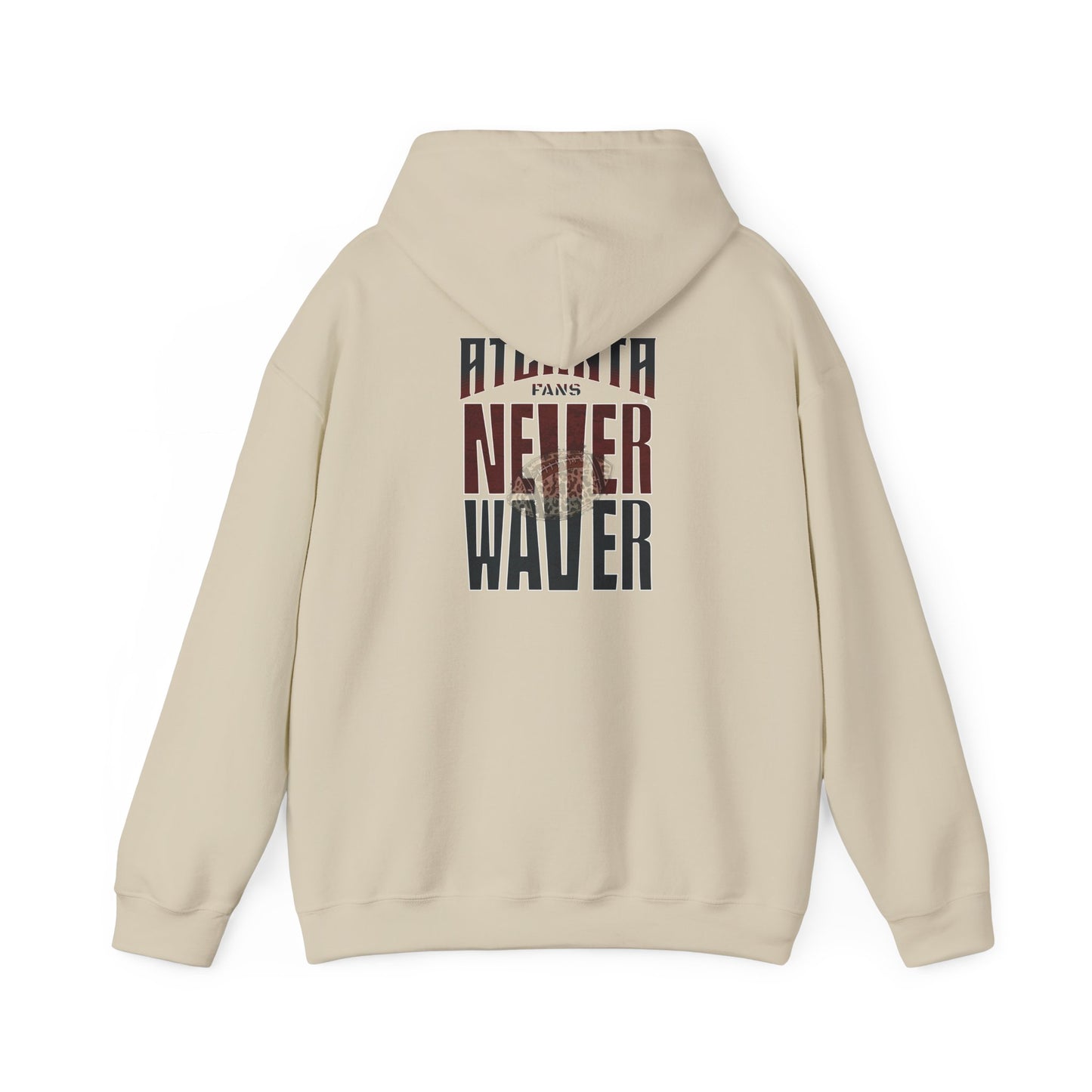 Atlanta Fans Never Waver Leopard Football Sweatshirt Unisex Heavy Blend™ Hoodie