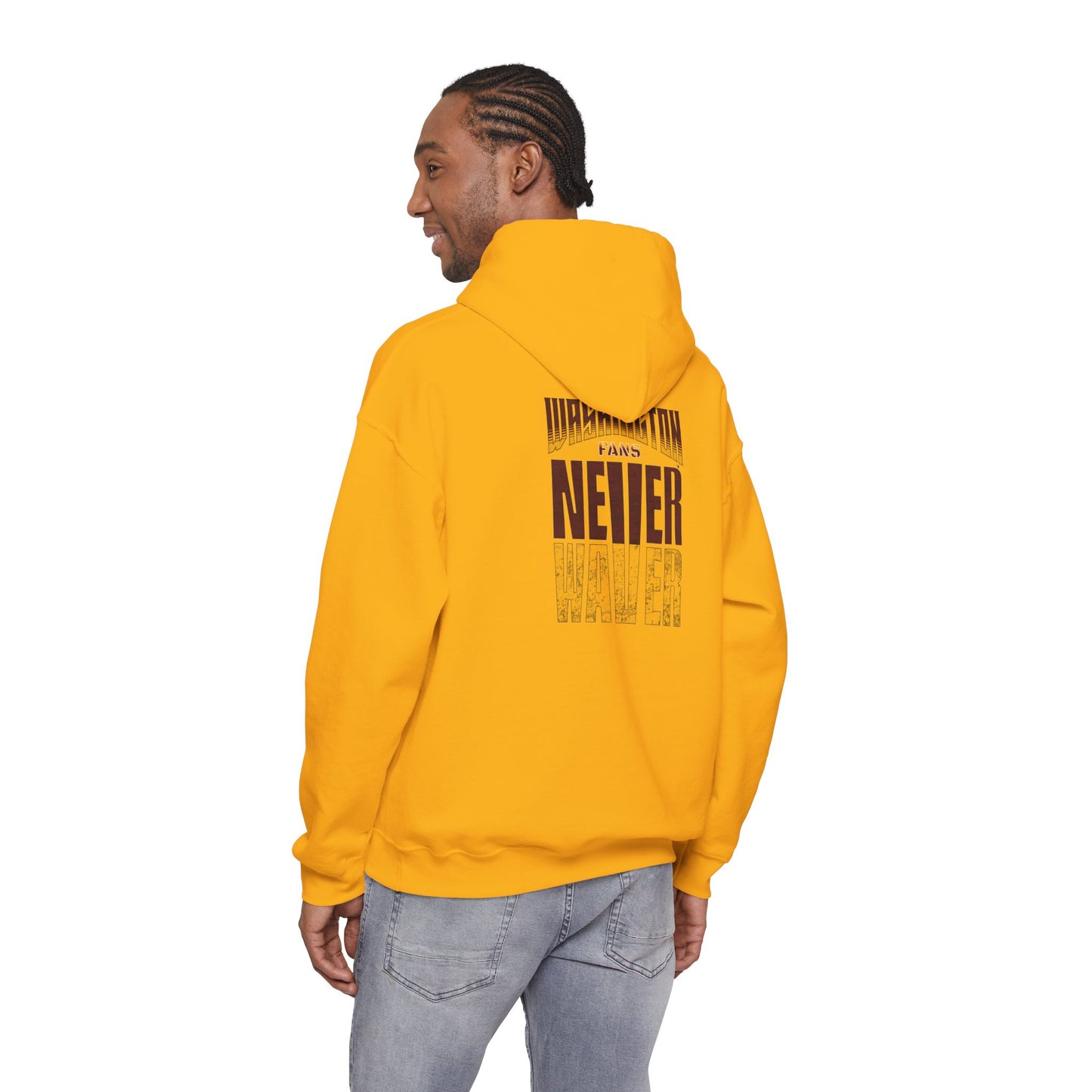 'Washington Fans Never Waver' Design for Sports Fans Comfortable Unisex Heavy Blend™ Hooded Sweatshirt