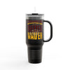 Washington Fans Never Waver W-Leopard Football Insulated Travel Mug, 40oz