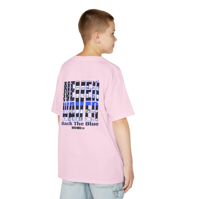 Never Waver Back The Blue  Kids Heavy Cotton™ Tee