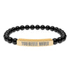 You Never Waver  Bracelet Engraved Natural Stone Beaded Bracelet