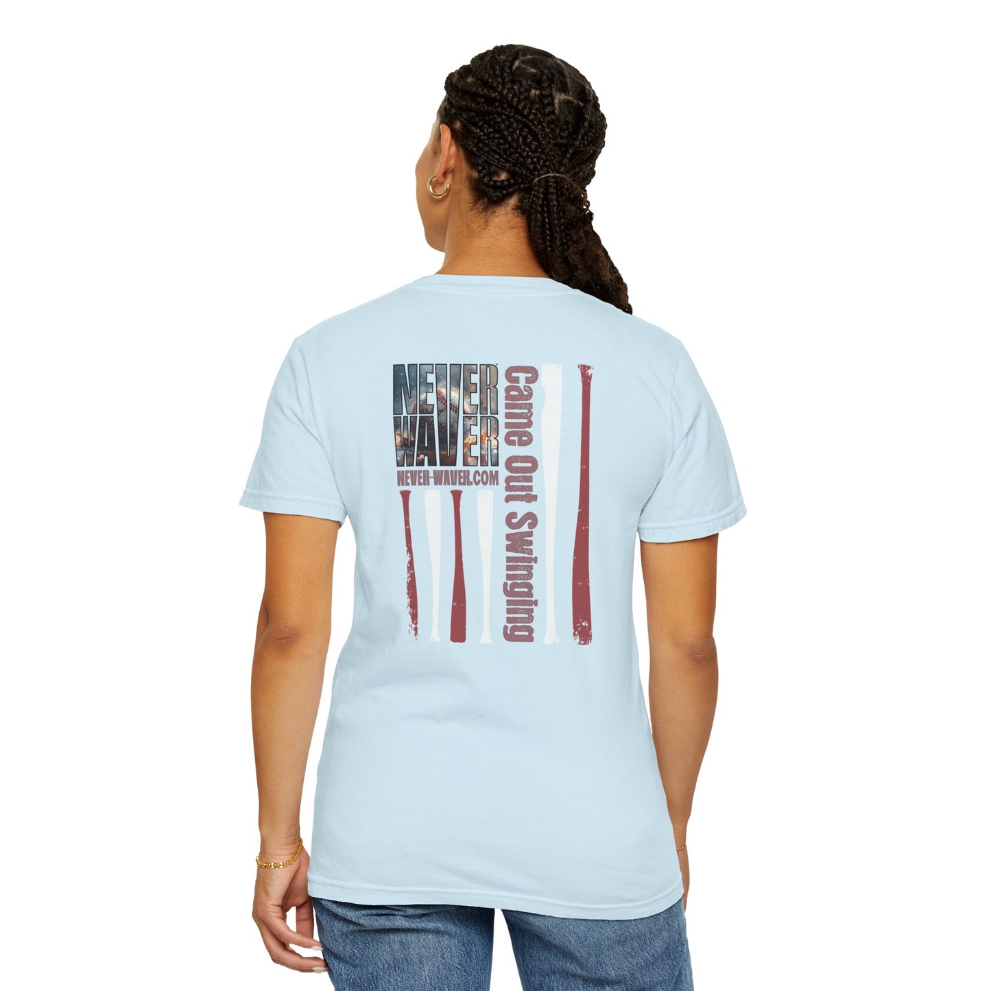Never Waver T-Shirt — "Came Out Swinging" Graphic Tee