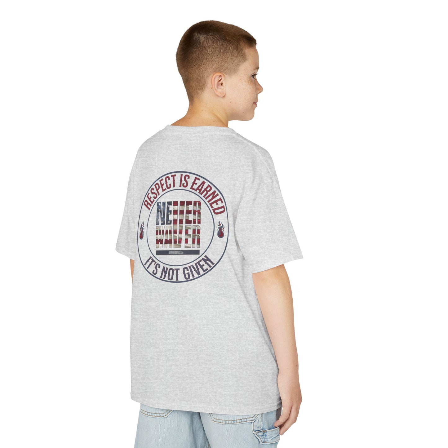 Respect is Earned Never Waver It's Not Given -  Kids Heavy Cotton™ Tee  Stylish, Comfortable Everyday Wear