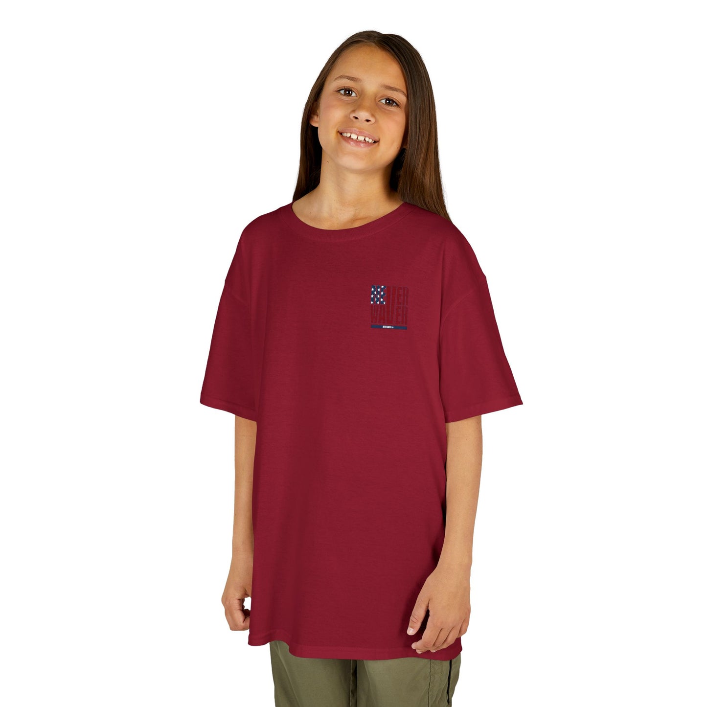 Never Waver American Flag with Golf Club Kids Golf Tee
