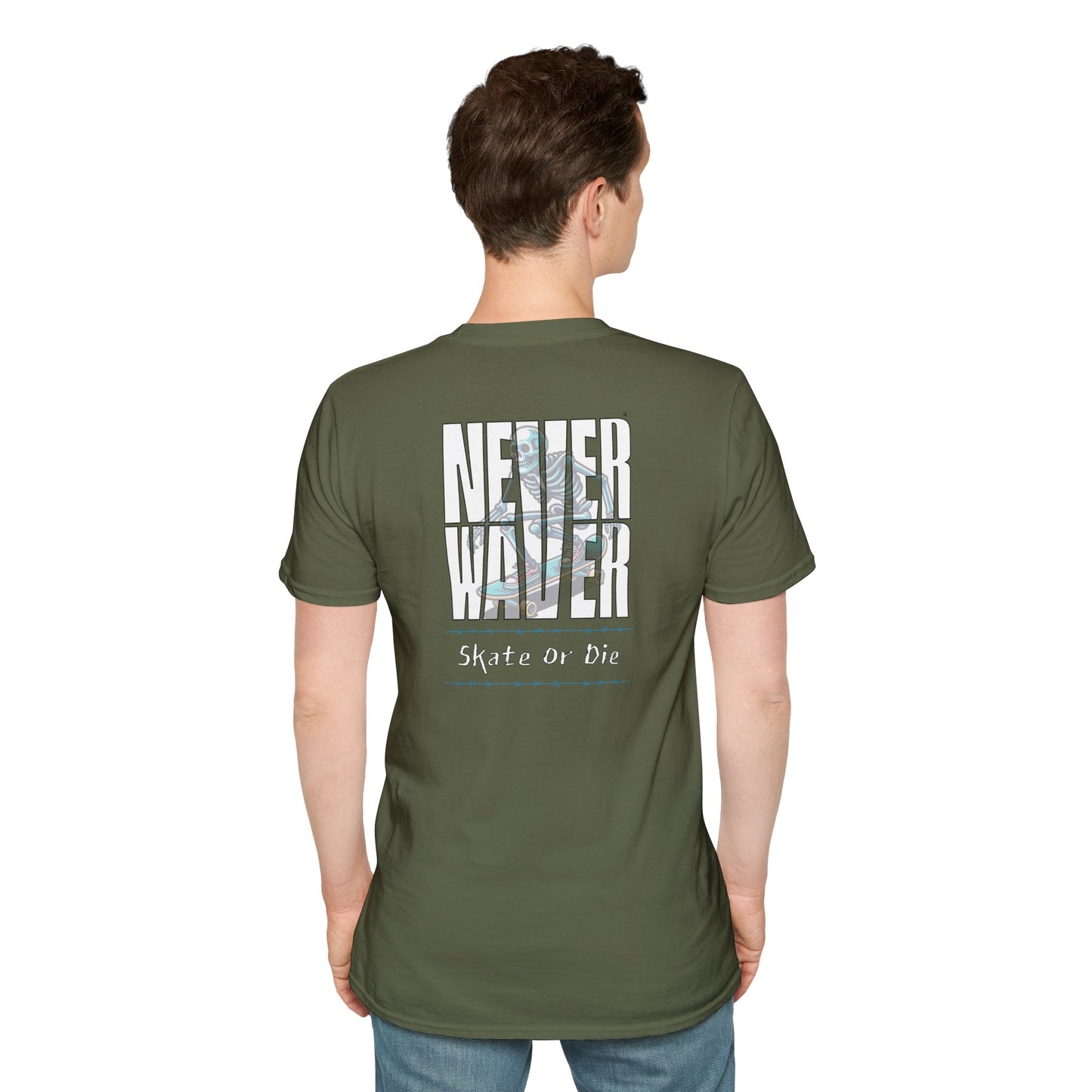 Never Waver Skate or Die Unisex Softstyle T-Shirt