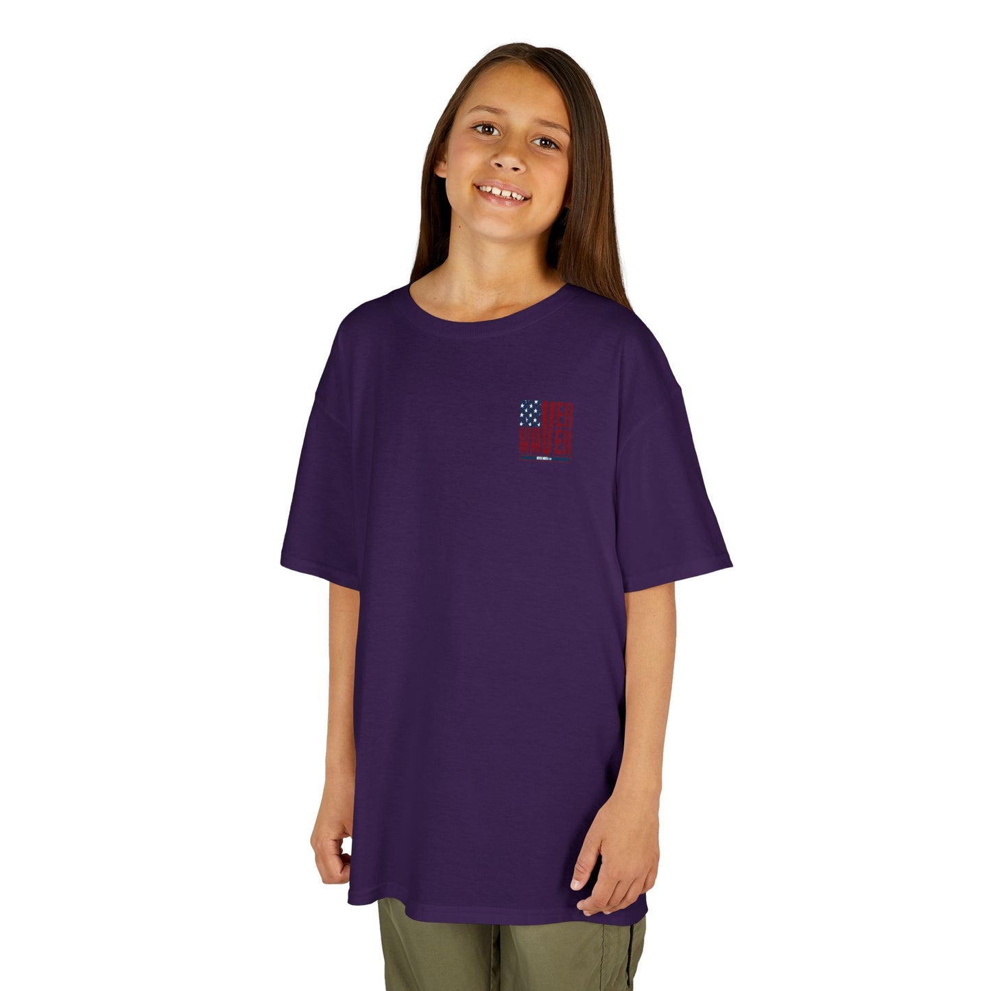 Never Waver American Flag with Golf Club Kids Golf Tee