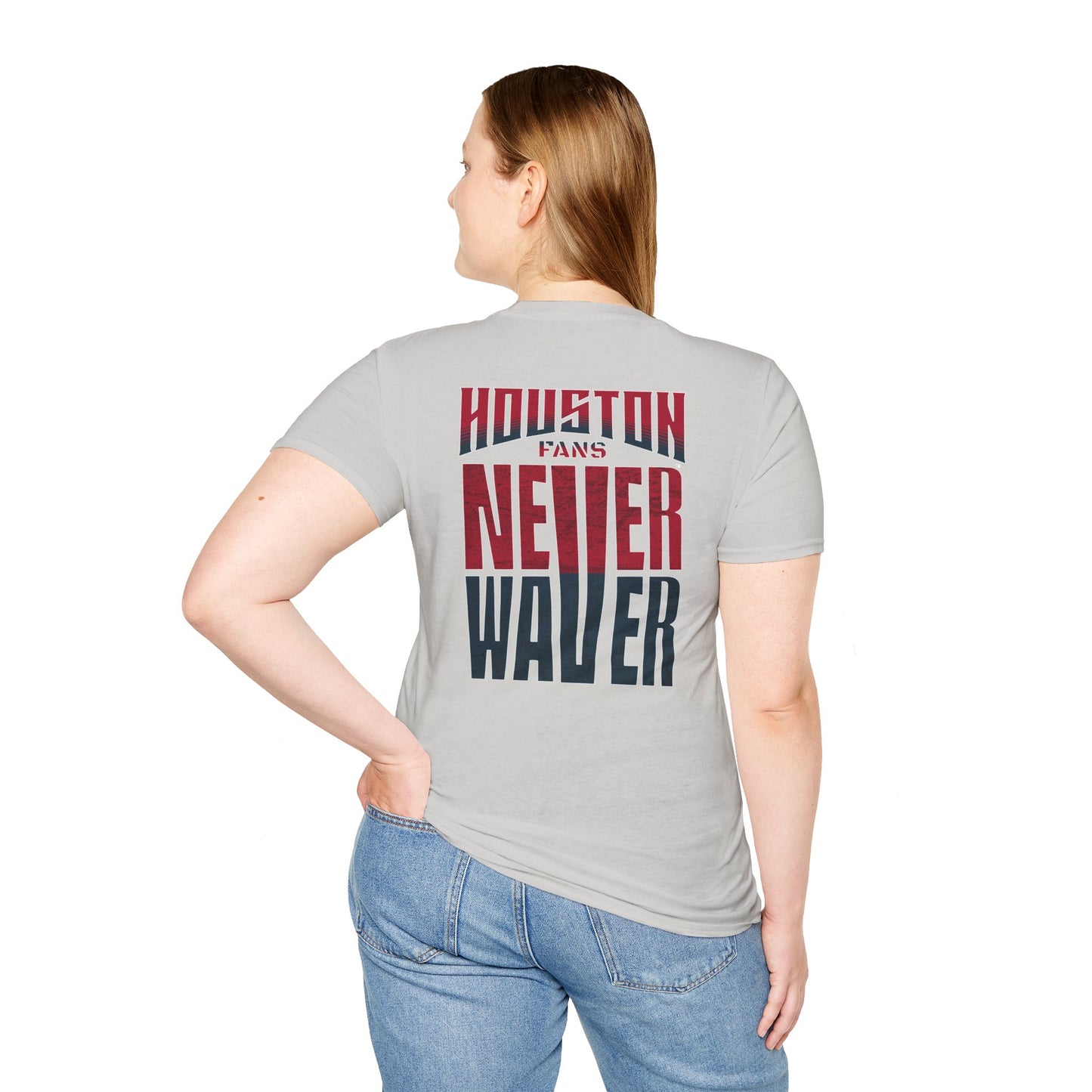 Houston Fans Never Waver Unisex Softstyle T-Shirt