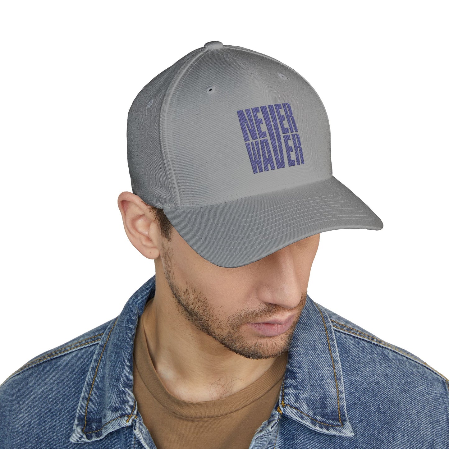 Never Waver Embroidered Cap - Motivational