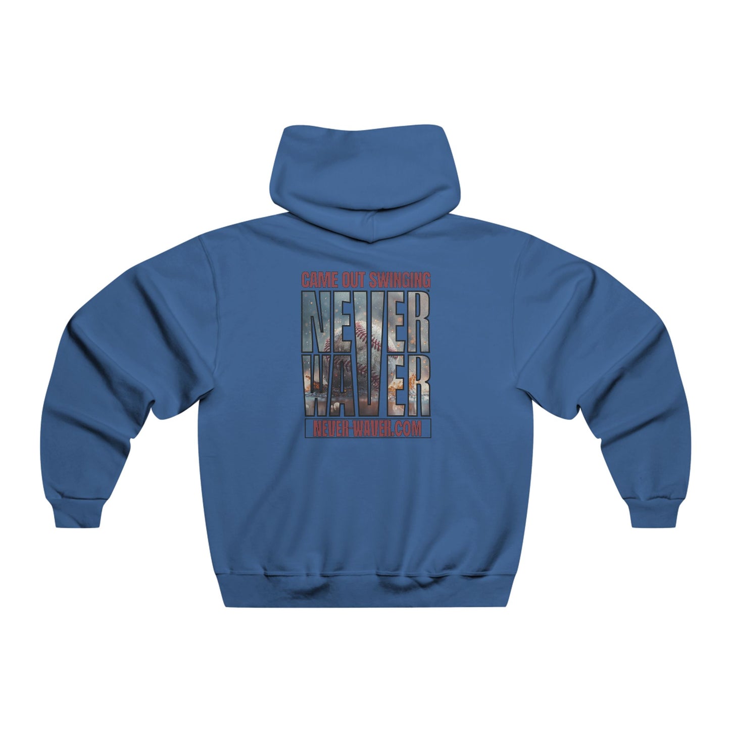 Never Waver — 'Came Out Swinging' Motivational Graphic Hoodie