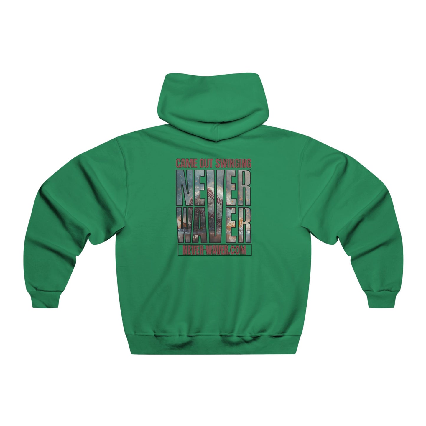 Never Waver — 'Came Out Swinging' Motivational Graphic Hoodie