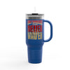 San Francisco Fans Never Waver with leopard football Insulated Travel Mug, 40oz