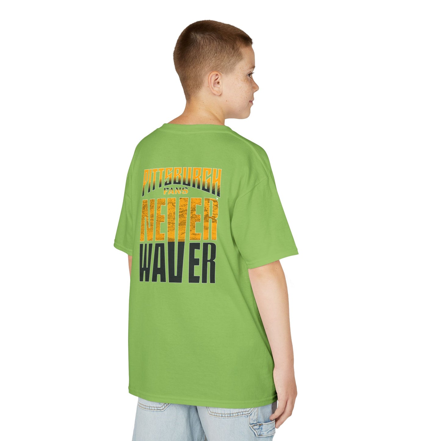 Pittsburgh Fans Never Waver Kids Heavy Cotton™ Tee
