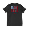 Never Waver Like This Mom V-Neck Tee for Moms - Patriotic Short Sleeve Shirt