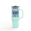 Dallas Fans Never Waver W-Leopard Football Insulated Travel Mug, 40oz
