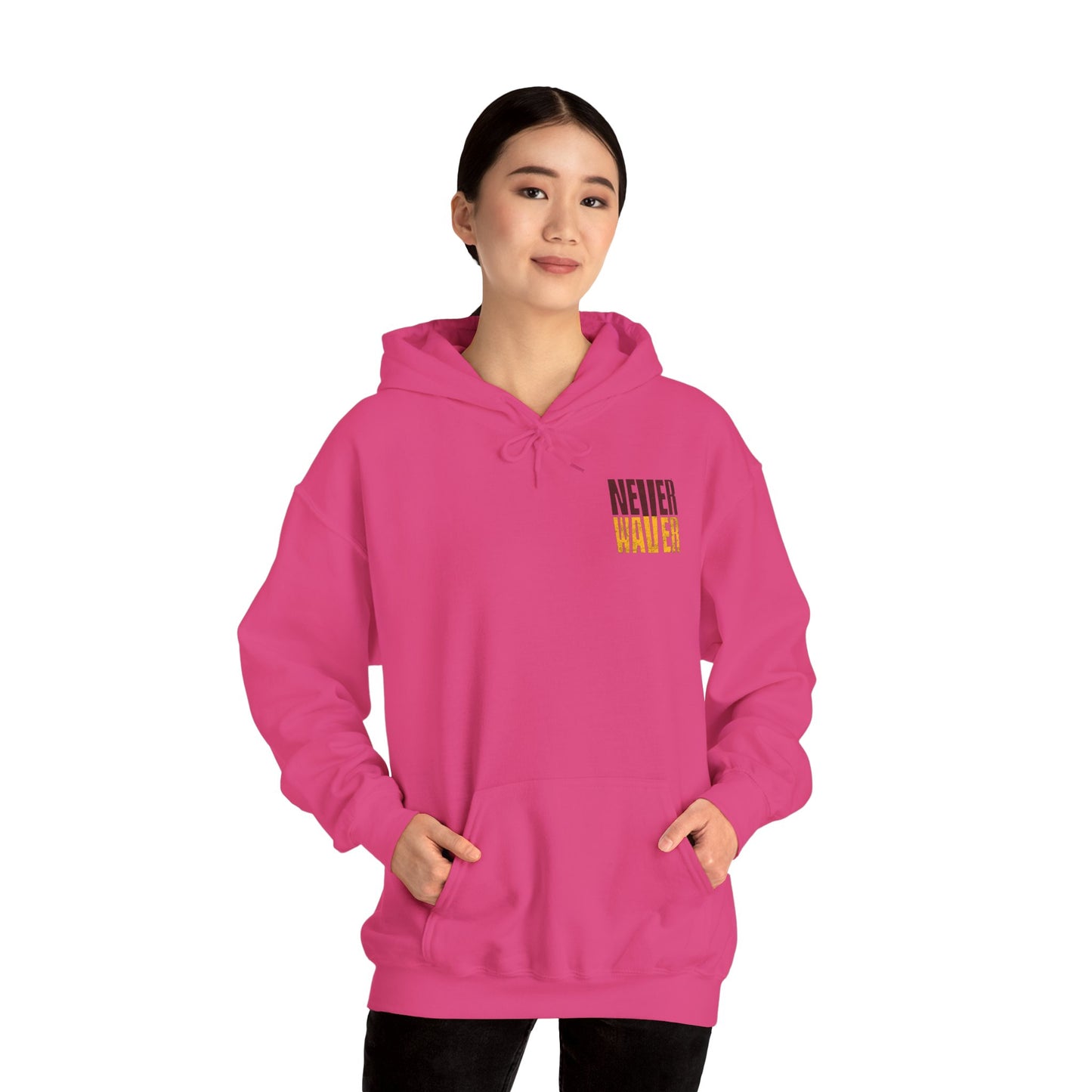 Unisex Heavy Blend™ Hooded Sweatshirt - Washington Fans Never Waver W Leopard Football- Perfect for Sports Fans