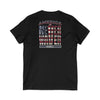 'America Never Wavers' Patriotic Shirt Unisex V-Neck Tee
