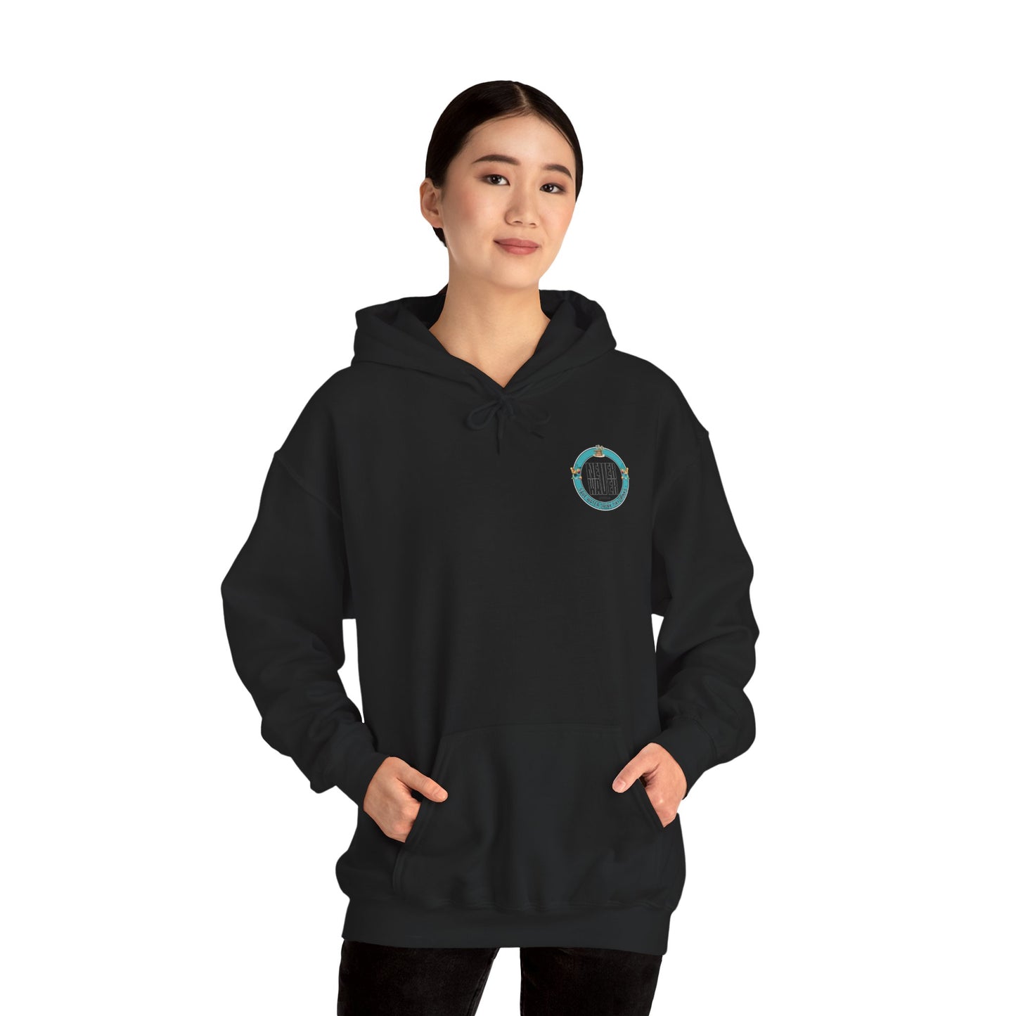 Eco-Friendly Unisex Hoodie: "Never Waver Save Water Drink Tiki Drinks"
