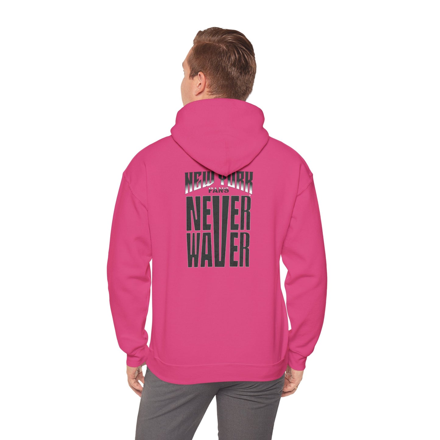 New York Fans Never Waver Unisex Heavy Blend™ Hooded Sweatshirt - Comfort and Style for Everyday Wear