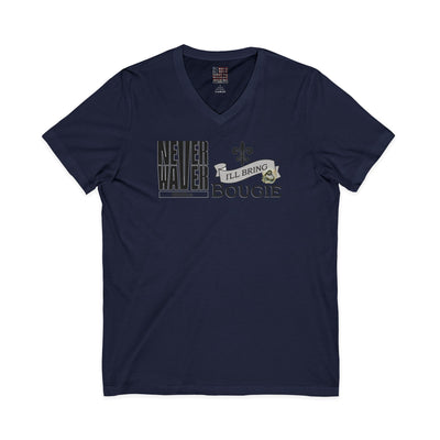 Never Waver I'll bring the Bougie T-Shirt Unisex V-Neck Tee