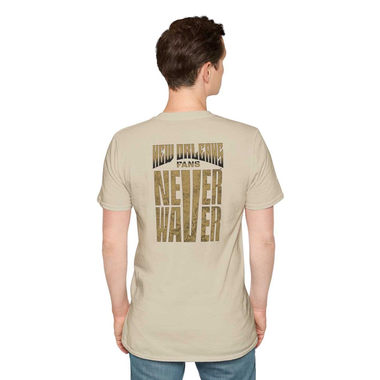 New Orleans Fans Never Waver Unisex Softstyle T-Shirt