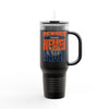 Denver Fans Never Waver with leopard football Insulated Travel Mug, 40oz