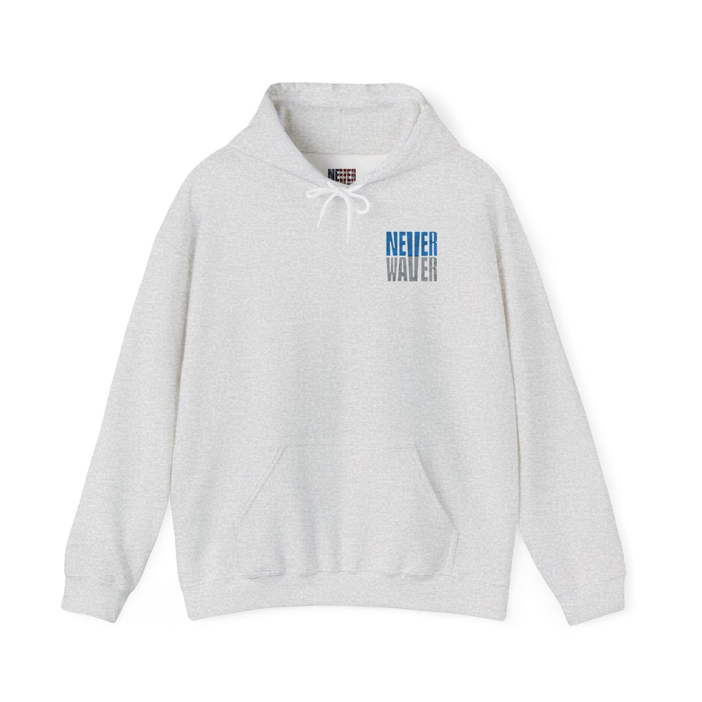 "Detroit Fans NEVER WAVER w Leopard Football" Inspirational Wear Unisex Heavy Blend™ Hooded Sweatshirt
