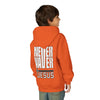 Youth Jesus Hoodie - "Never Waver” Jesus bold, eye-catching design that reflects a steadfast faith and confidence in Christ. " Sweatshirt for Young Jesus Lovers
