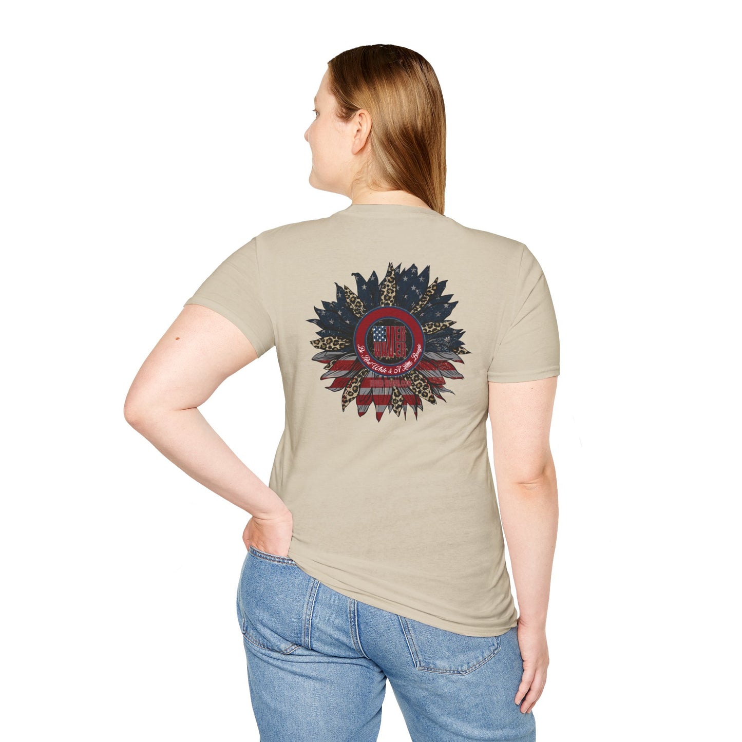 Never Waver Be Red White and A Little Bougie Unisex Soft style T-Shirt
