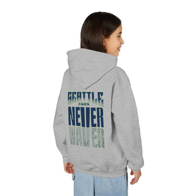 Seattle Fans Never Waver Youth Heavy Blend Hooded Sweatshirt