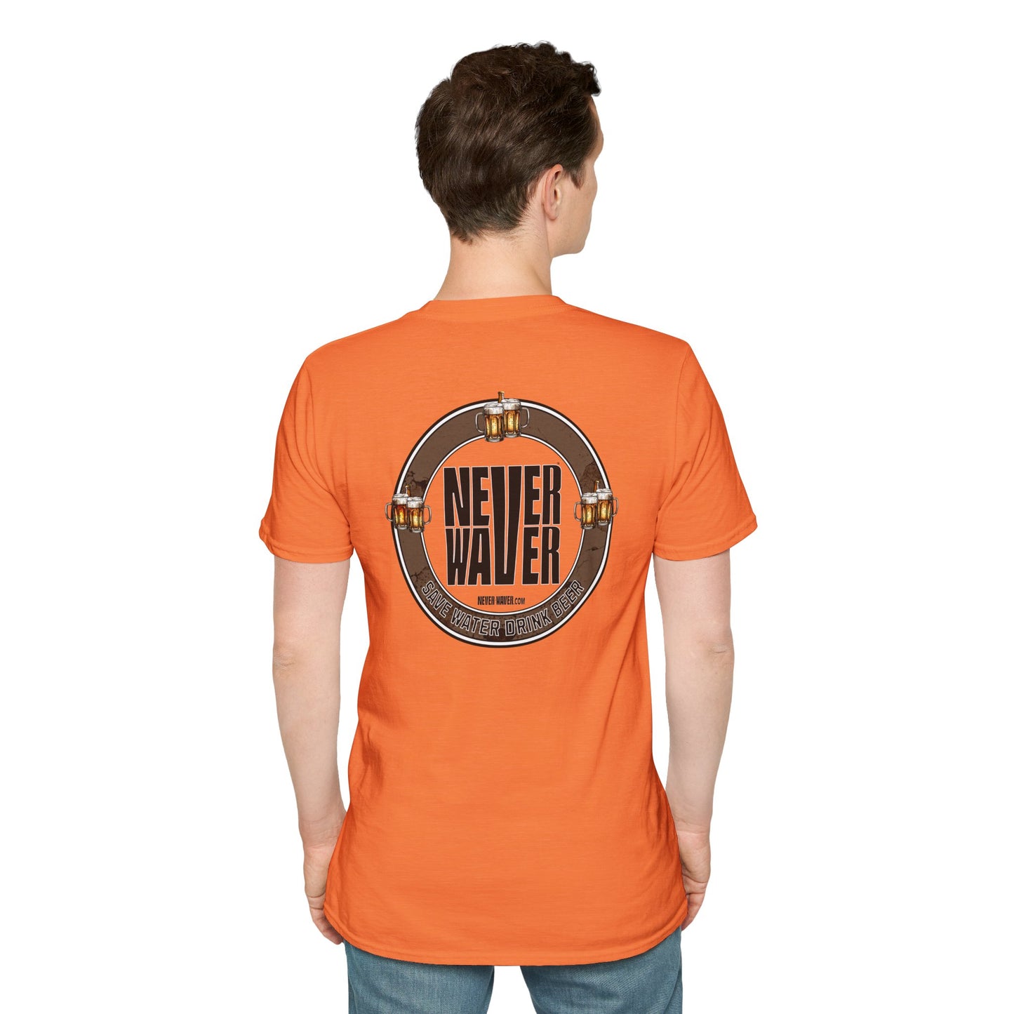 Never Waver Save Water Drink Beer Unisex T-Shirt