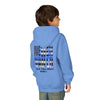 Never Waver Back The Blue  Vintage-Inspired Youth Hoodie with American Flag Design