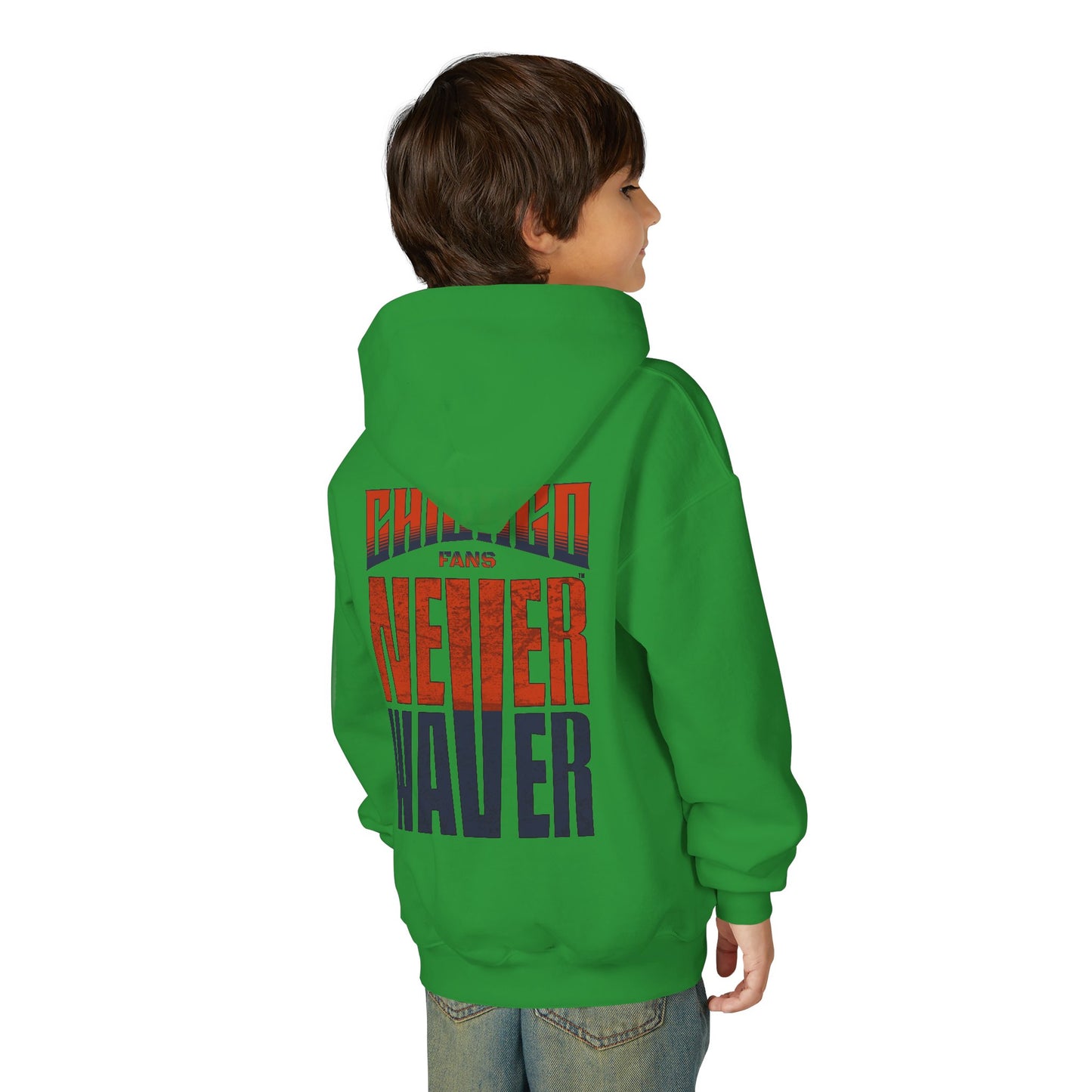 Chicago Fans Never Waver Youth Heavy Blend Hooded Sweatshirt