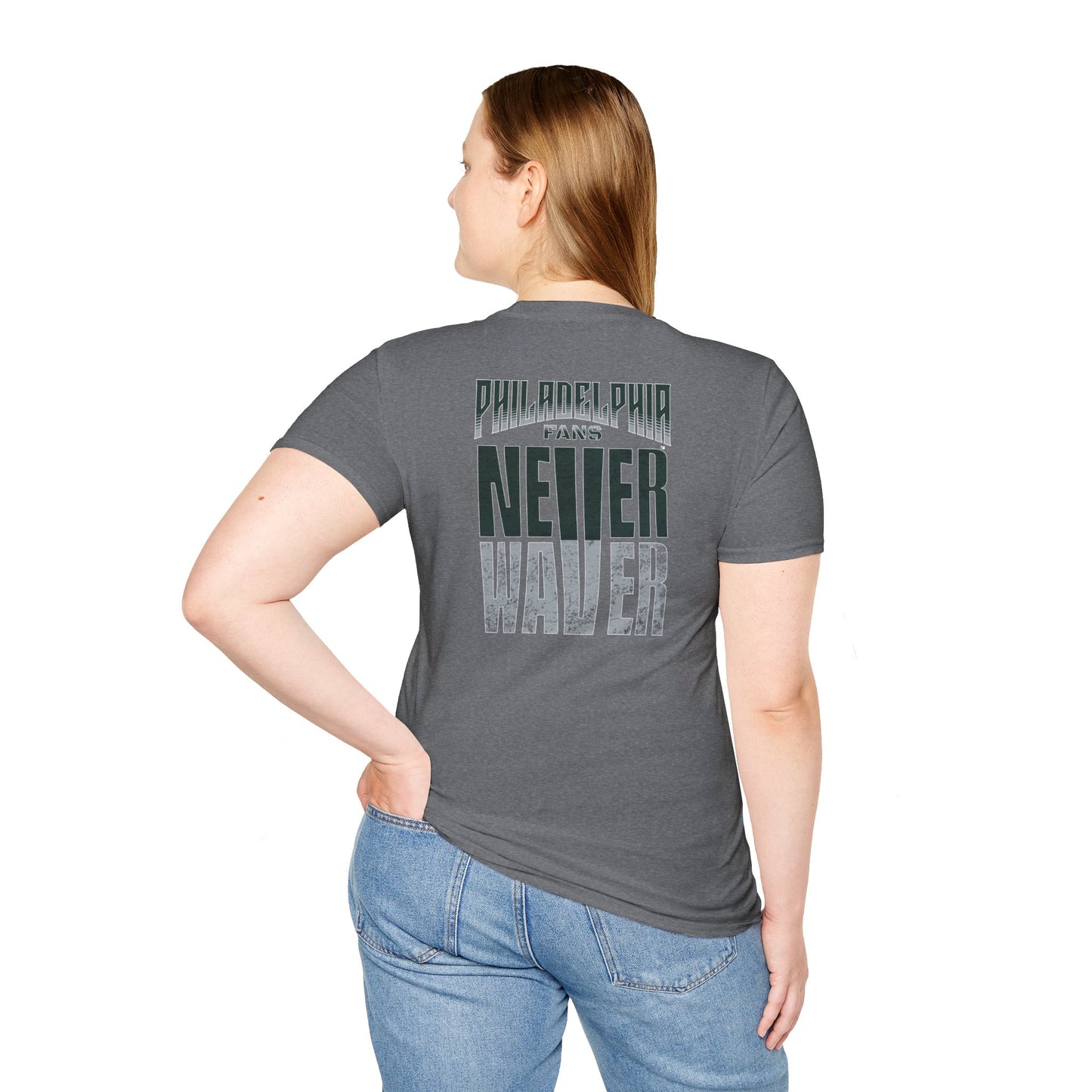 Philadelphia Fans Never Waver Unisex Softstyle T-Shirt