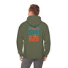 Miami Fans  NEVER WAVER w Leopard Football | Cozy Streetwear for Every Day Unisex Heavy Blend™ Hooded Sweatshirt -
